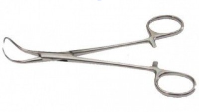 Зажим хирургический с кремальерой для операционного белья,110-130-150 мм. (Цапка) З-39